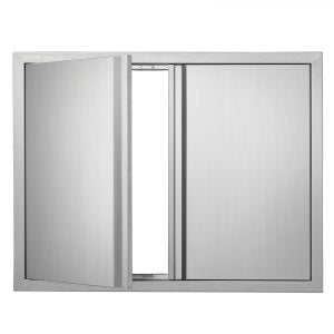 BBQ Access Door, 2 in, BH-010, Stainless Steel Color, ID SMAB-92V0