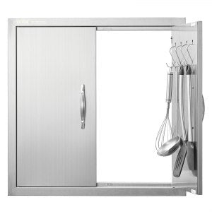 BBQ Access Door, 2 in, B011S, Stainless Steel Color, ID SMMB-S1V0