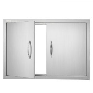 BBQ Access Door, 2 in, BH-015, Stainless Steel Color, ID SMMB-Q7V0