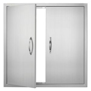 BBQ Access Door, 2 in, B003S, Stainless Steel Color, ID SMMB-6ZV0