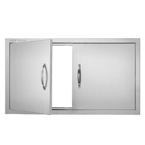BBQ Access Door, 2 in, B006S, Stainless Steel Color, ID SMMB-2HV0
