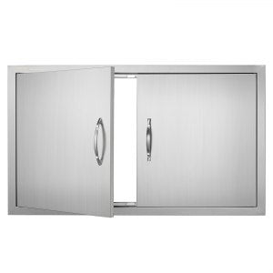 BBQ Access Door, 2 in, B005S, Stainless Steel Color, ID SMMB-HDV0