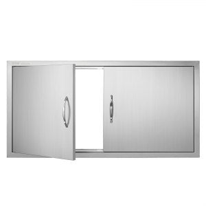 BBQ Access Door, 2 in, BH-019, Stainless Steel Color, ID SMMB-KFV0