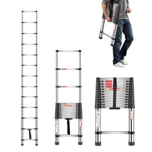 Telescoping Ladder, 330 lb, 1.5 in, MF-STL380, ID SSTT-CLV0