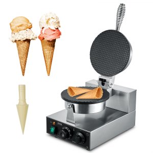 Electric Ice Cream Cone Maker, XC-XG-1, Silver, 9.8x18x10.6 inch / 250x465x270mm, ID SYBJ-83V1