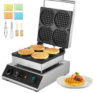 Commercial Waffle Maker, HT-2206B, Silver, 12x16x9.6 inch / 300x405x245mm, ID SYBL-RRV1