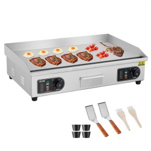 Commercial Griddle, 0.39 in, HT-820, 2800W, ID SYKD-AXV1