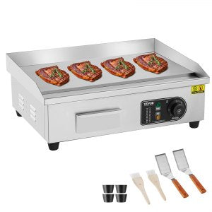 Commercial Griddle, 0.39 in, HT-818A, 3200W, ID SYKD-19V4
