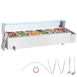 Commercial Food Warmer, 0.03 in, SC-TC-316, 6 x 8QT, ID SYSP-P0V1