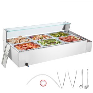 Commercial Food Warmer, 0.03 in, SC-TC-216, 6 x 8QT, ID SYSP-J5V1