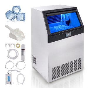 Commercial Ice Maker Machine, 265 lb, LB265T, 24.4 x 25.5 x 39.4 in / 620 x 650 x 1000 mm, ID SYYT-ZHV1