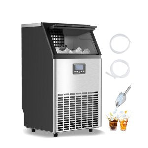 Commercial Ice Maker Machine, 140 lb, HZB-45, 448 x 400 x 798 mm / 17.6 x 15.7 x 31.4 in (with feet), ID SYYT-01V1