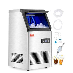 Commercial Ice Maker Machine, 100 lb, SKF-BZ80F, 360 x 433 x 710 mm / 14.2 x 17 x 28 in, ID SYYT-9RV1