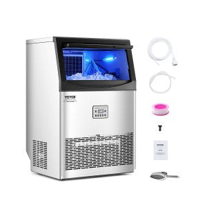 Commercial Ice Maker Machine, 90 lb, CIM-500T, 480 x 420 x 770 mm / 18.9 x 16.5 x 30.3 in, ID SYYT-RQV1