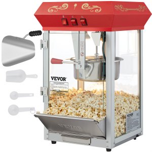 Popcorn Popper Machine 8 Oz Countertop Maker 850W 48 Cups Red, NP08001SE, AC 120V/60Hz, 23.1 lbs / 10.5 kg, ID TSBM-NRV1