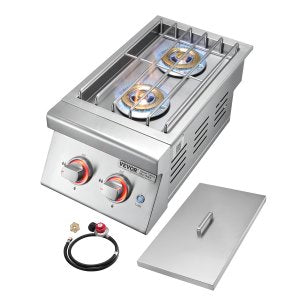 Double Grilling Side Burners, 17,000 BTU, 12.4 in, GSB2L, ID XMKC-01V1