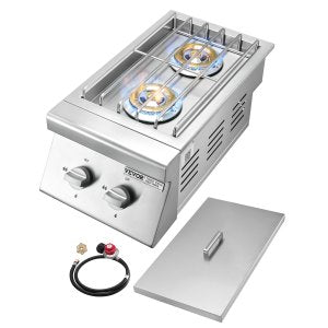 Double Grilling Side Burners, 15,000 BTU, 12.4 in, GSB2, ID XMKC-01V0