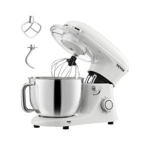 Commercial Food Mixer, SM-1560N, 6 qt / 5.68 L Stainless Steel Bowl (with Single Handle), White, ID XRLT-ABV1