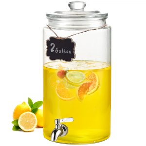 Soap Dispenser, 2 gal / 7.5 L, Glass, ID YLFP-6IV0