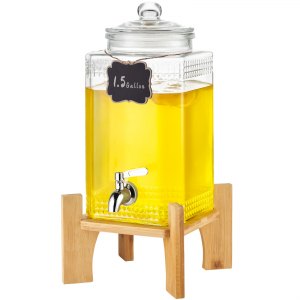 Soap Dispenser, 1.5 gal / 5.5 L, Glass, ID YLFP-STV0