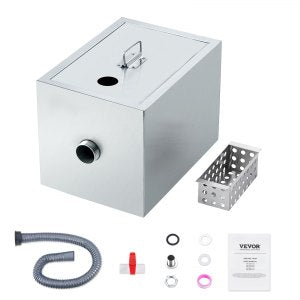 Commercial Grease Trap, 8 lb, 9.84 in, YSFLQ37*26*26, ID YSFL-55V0