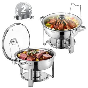 Chafing Dish Buffet Set, JZYYXCL5LBL2, Silver, Stainless Steel, ID YXBL-W5V0