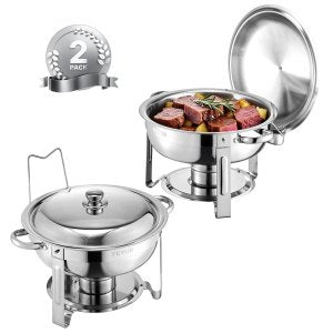 Chafing Dish Buffet Set, JZYYXCL5LGG2, Silver, Stainless Steel, ID YXBX-9GV0