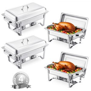 Chafing Dish Buffet Set, HZ-433, Silver, Stainless Steel, ID ZFXB-X7V0