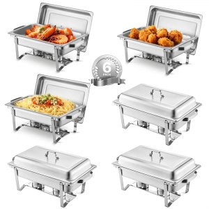 Chafing Dish Buffet Set, HZ-433, Silver, Stainless Steel, ID ZFXB-TSV0